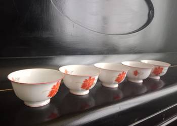Kultowa Porcelana GIESCHE – Zestaw 5 filiżanek
