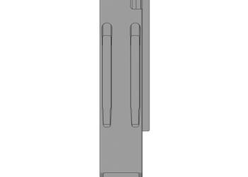 Słupek K20, tył prawy bez zamkn. do burty 400 mm, Kinnegrip