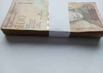Paczka bankowa 100 bolivares Wenezuela obiegowe