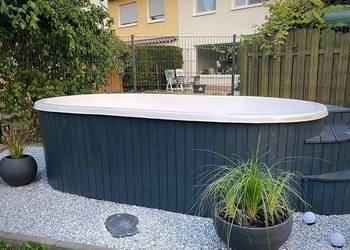 Basen wolnostojący Basen ogrodowy Basen domowy KRETA 3,7x2,1m Pompa z filtr Basen wolnostojący Basen ogrodowy Basen domowy KRETA 3,7x2,1m Pompa z filtr