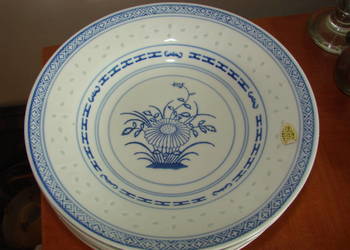 chińska ryżowa porcelana - talerz obiadowy