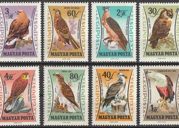 WĘGRY - PTAKI DRAPIEŻNE - 1962 - CZYSTE **