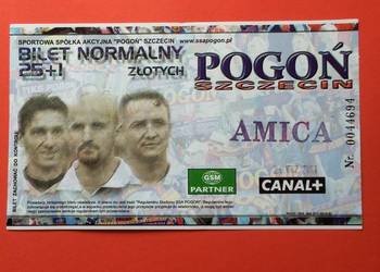 ( 2545 ) Bilet na Mecz Pogoń Szczecin - Amica Z 2001r. ( 2545 ) Bilet na Mecz Pogoń Szczecin - Amica Z 2001r.