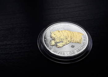 5 Dolarów KANADA 2019- Niedźwiedź GRIZZLY -Ag/Au