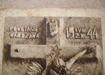 Starocie z PRL Obrazek święty Powstańców Warszawskich +Milicja Niepokalanej