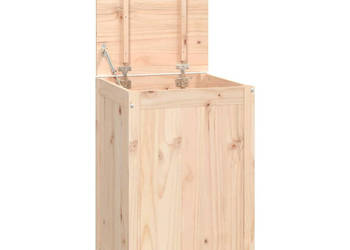 Skrzynia na pranie 44x44x66 cm lite drewno sosnowe WM-823564