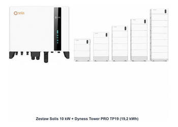 Zestaw Solis 10 kW + Dyness Tower PRO TP19 19,2 kWh