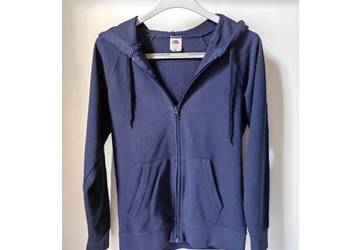 sportowa bawełniana bluza z kapturem zasuwana kieszenie fitness do biegania