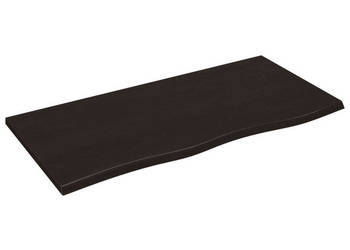 Półka ciemnobrązowa 100x50x2 cm wykończone lite drewno dębowe WM-363806