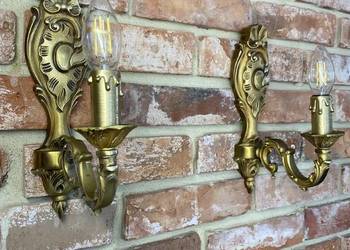 Para Francuskich kinkietów nr. 4 mosiądz, Antyk