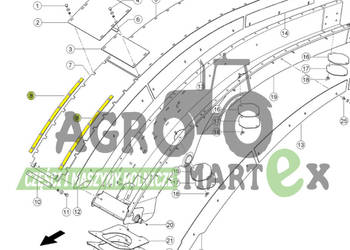 0001446430, 01446430, 1446430 LISTWA 4x25x709 CLAAS