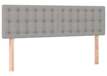 Zagłówki do łóżka 2 szt. jasnoszare 72x5x78/88 cm tkanina WM-346456