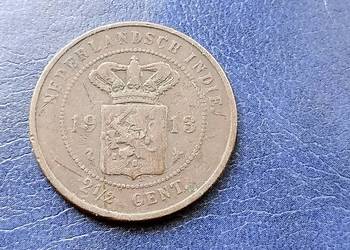 Stare monety 2 1/2 cent 1913 Holenderskie Indie
