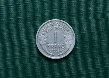 FRANCJA - 1 frank, 1948r Bez znaku menniczego