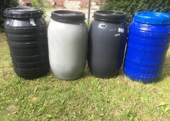 Beczki plastikowe na wodę 220 litrów CZYSTE Z DEKLAMI