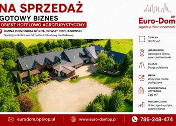 Hotel/Pensjonat 740m2 okolice Ciechanowa