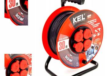 PRZEDŁUŻACZ KEL 30M 3x1,5 CZARNY W-97055 FV/Paragon