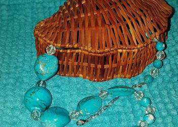 szkatułka wiklinowa boho