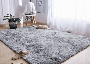Miękki dywan Ombre Shaggy Strado 160x220 cm jasnoszary nowoczesny do salon…