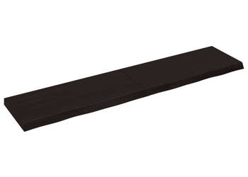 Półka ciemnobrązowa 180x40x(2-6) cm wykończone drewno dębowe WM-363839