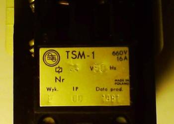 Stycznik TSM-1, 660 V, 16 A, wyprodukowany w 1981 r. nigdy nie używany