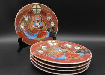 Talerzyki deserowe Satsuma Japonia 5szt.