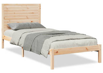 Dłuższe łóżko bez materaca lite drewno 90x220 cm WM-3309309