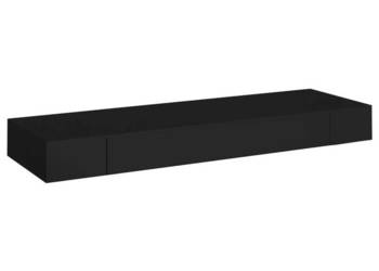 Wisząca półka ścienna z szufladą czarna 80x25x8 cm WM-288206