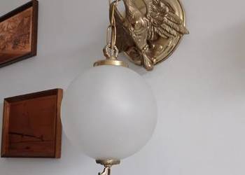 Stare mosiężne kinkiety z orłem