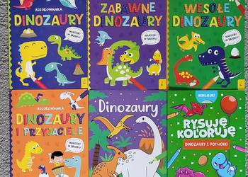 Kolorowanka Dinozaury Naklejki w środku Rysuję i koloruję