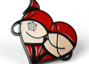 Pinup Heart | 3 cm | Metal | Przypinka | Devil