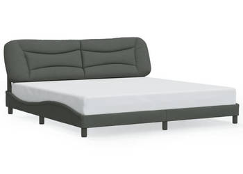 Rama łóżka bez materaca ciemnoszara obita tkaniną 200x200 cm WM-3207794