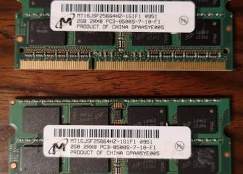 Pamięć do laptopa Micron 2 x 2 GB DDR3.
