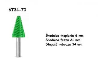 TARNIK STOŻKOWY 6 MM FREZ 6T34-70