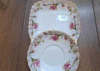Talerzyk podwójny, porcelana Chodzież