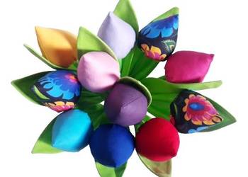 Tulipany szyte 11 szt glamour i bawełna MIX duży wybór