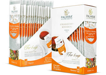 Palmira Strawberry Rooibos - luksusowa ziołowa herbata liściasta