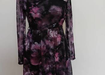 Mohito — Kwiatowa sukienka z długim rękawem XXS