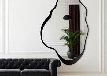 Lustro o nieregularnym kształcie w ramie mdf - POCO W RAMIE