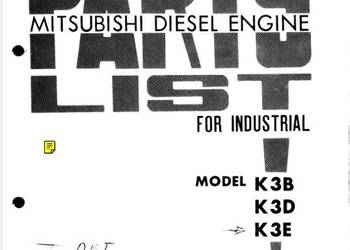 Mitsubishi K3B  K3D  K3E silnik instrukcja naprawy