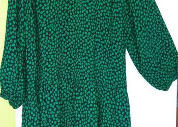 XXL Czarno-zielona sukienka owersize H&M