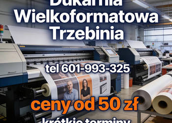 DRUK WIELKOFORMATOWY BANERY REKLAMOWE REKLAMA DRUKARNIA TRZEBINIA