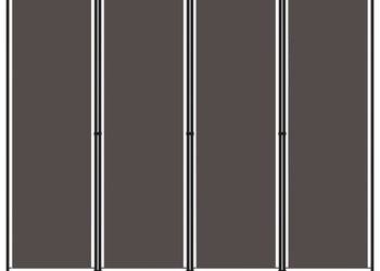 Parawan 4-panelowy, antracytowy, 200 x 180 cm（SKU:320721）