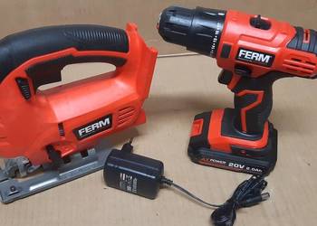 Wkrętarka ,wyrzynarka Ferm 20v ,ładowarka ,bateria 20v 2Ah