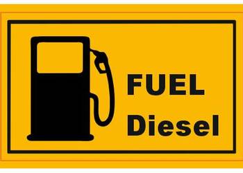 Naklejka ostrzegawcza paliwo – olej napędowy Diesel