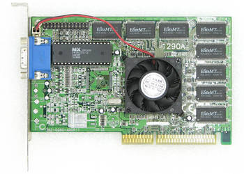 NVIDIA RIVA TNT NV4 16MB 128bit SDRAM D-SUB AGPx2 3,3v retro PC