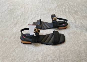 Nowe czarne sandały damskie Tommy Hilfiger rozmiar 38 z metką