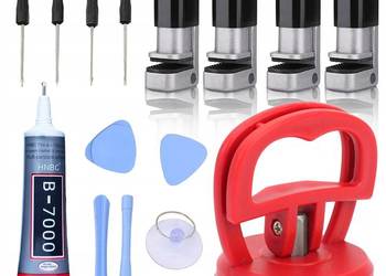 Zestaw Naprawczy 4w1 | Narzędzia 10w1, Klej B7000 15ml, Przyssawka 55mm, 4…