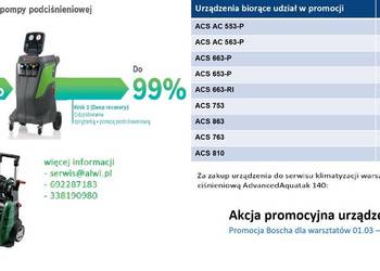 Acs 553 P stacja klimatyzacji 134a Bosch odbierz Myjkę