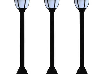 Zewnętrzne lampy solarne LED 3 szt. czarne WM-44471